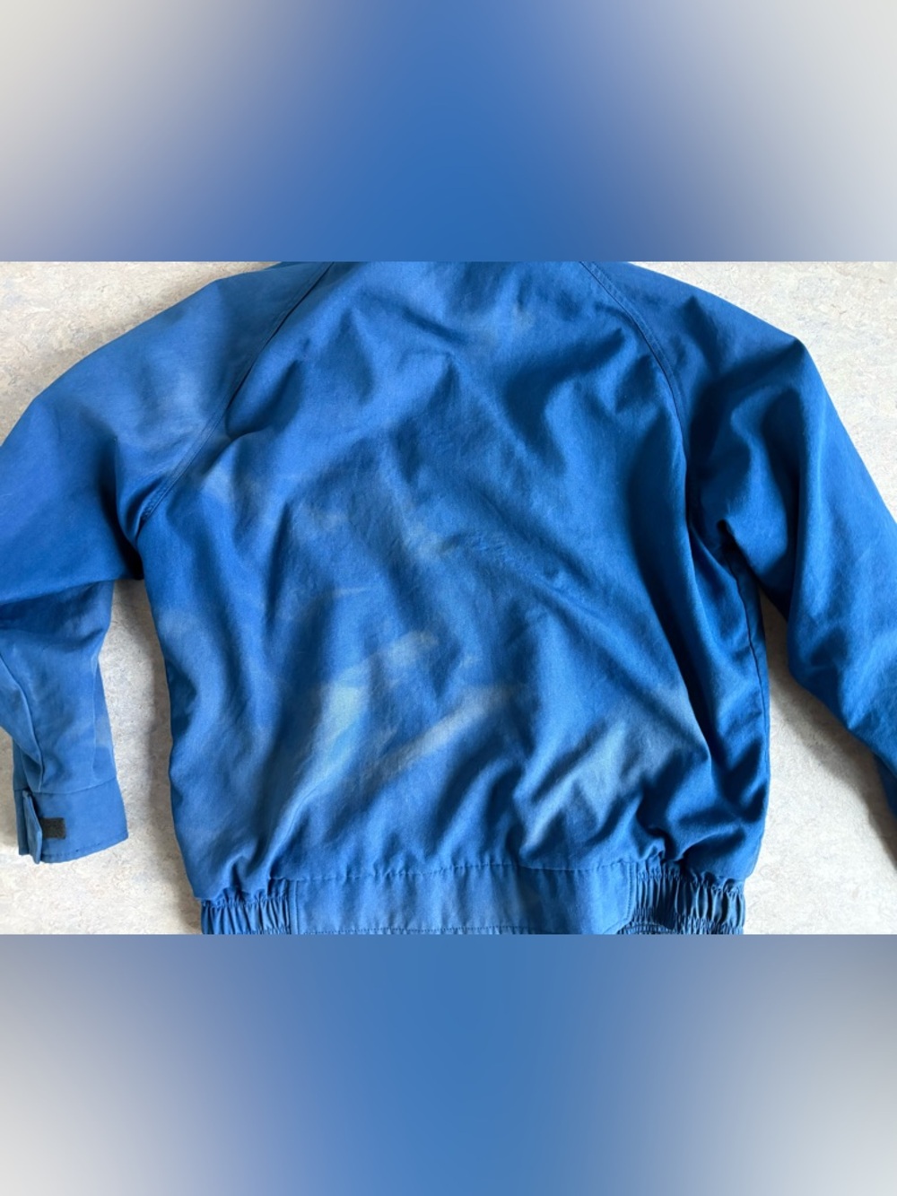 Blue Zip-Up Work Jacket with 'Mike' Patch - Picture 4 of 9